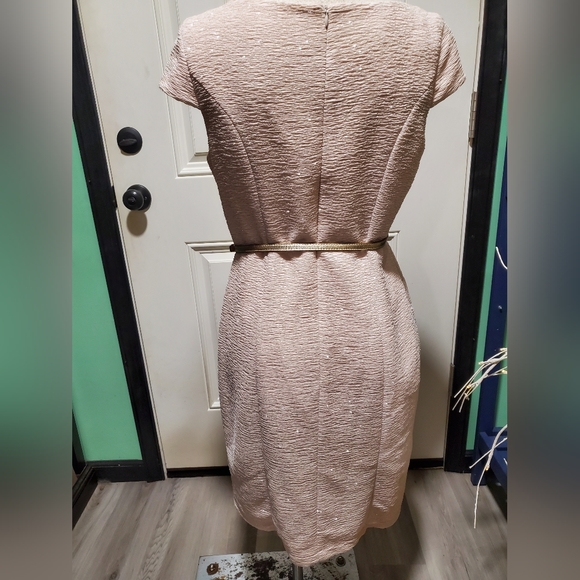 ABG Formal Sparkling Cream Dress w/ Belt - Picture 3 of 10